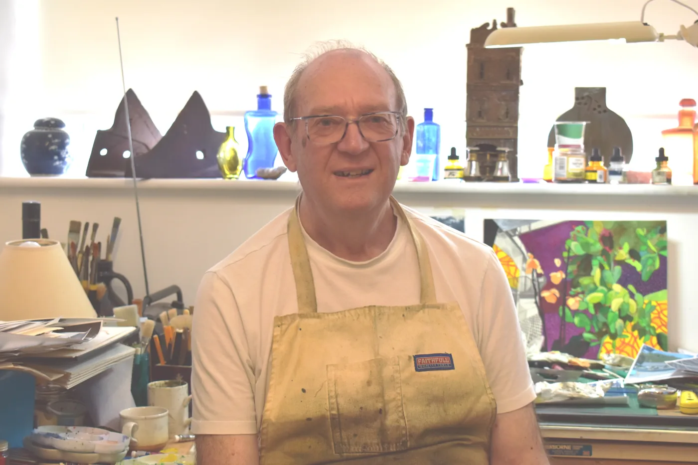 Paul Woolley in his studio, one of three Crowthorne and Sandhurst venues on the Acorn Open Studios trail