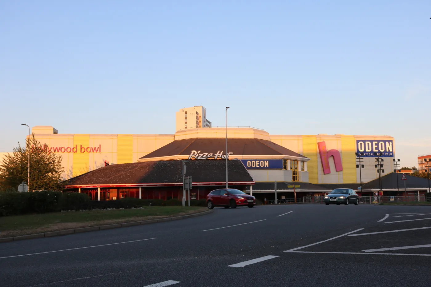 The Point on Skimped Hill Lane in 2018, when it still held the Hollywood Bowl, the Odeon and Pizza Hut. All three have since closed